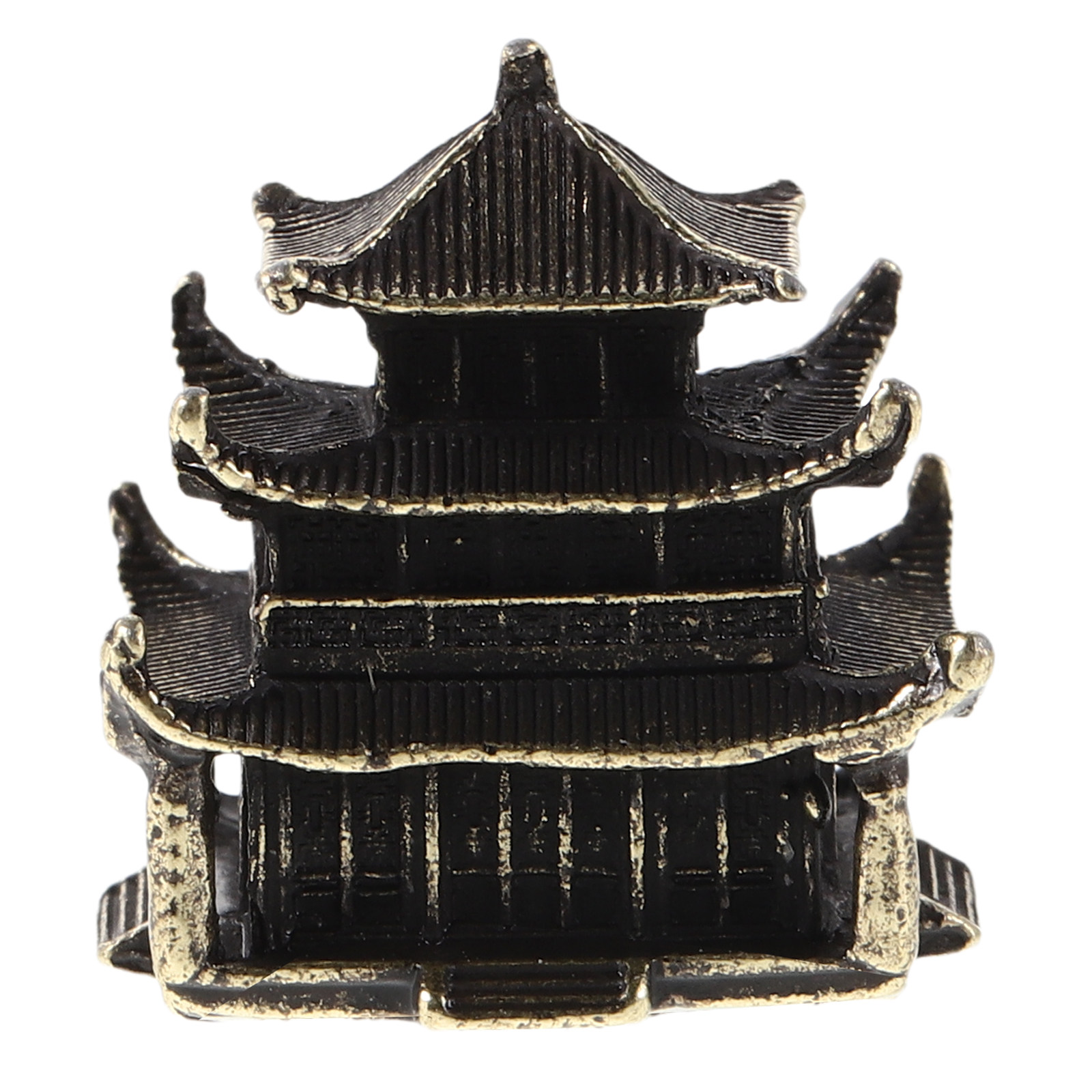Bonsai Garden Desk - Mini Pirinç Pagoda Heykeli Antik Pavyon